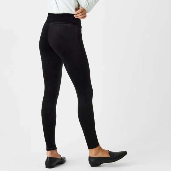 SPANX Black Velvet Leggings Size Large - Picture 2 of 12